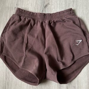 Comfy brown Gymshark sweat shorts
